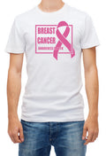 Breast Cancer Awareness Month Pink Ribbon Short Sleeve White Men's t Shirt K710