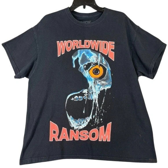 World Wide Youth Shirt Mens XL WWY X RANSOM Skull Horror Street Skater Metal
