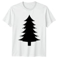 Christmas Tree Silhouette Minimalist Design T-Shirt Winter Holiday Evergreen