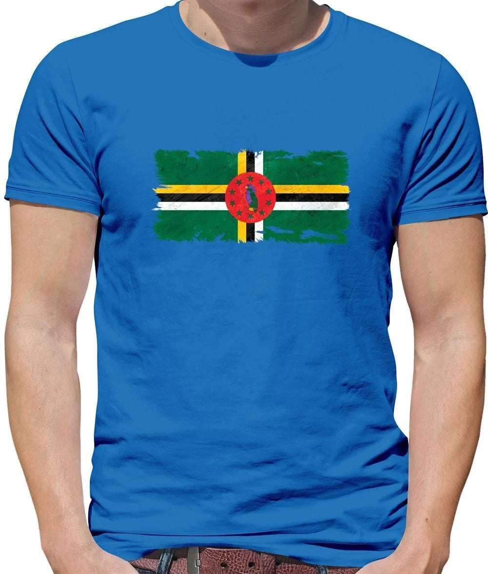 Dominica Grunge Flag Style - T-Shirt - Dominican Country Live Love
