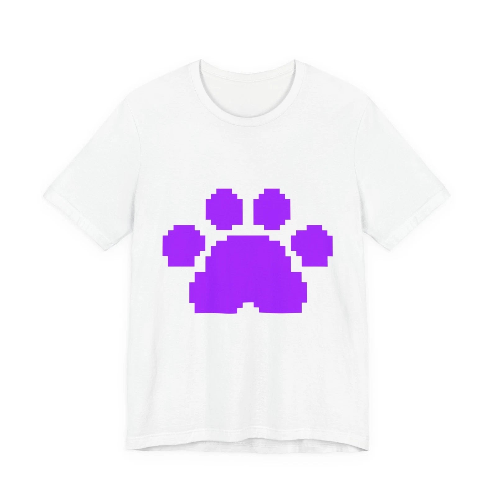 Unisex Jersey Short Sleeve Tee All Sizes Cute Retro Pixel Art Furry Gamer Paw