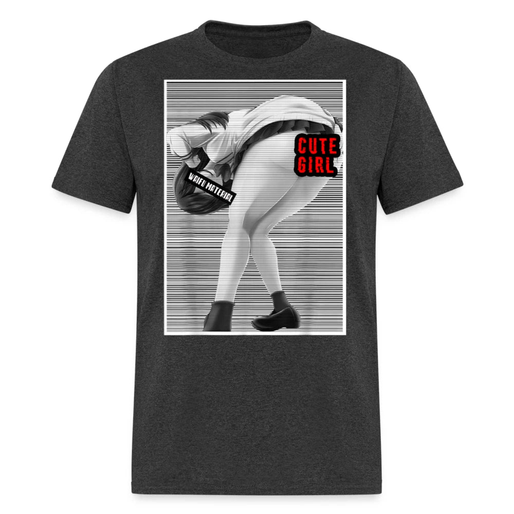 Anime Cute Girl Waifu Material Lewd shirt Ahegao Hentai Ecchi Gift Tee T-Shirt