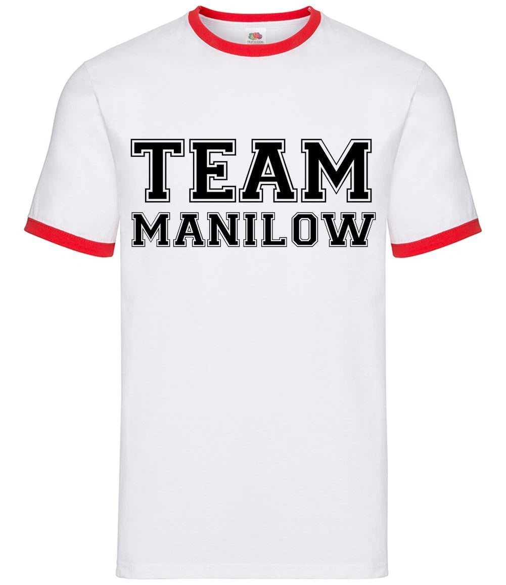 Team Manilow - Mens Ringer - Barry Music Musician Musical