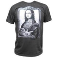 Black Market Art Mens Mona Tattooed Lisa Gangster Charcoal Gray Tee T-shirt Tats