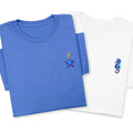 Custom Fish Embroidered Tee, Tropical & Betta Design, Ocean Lover Gift