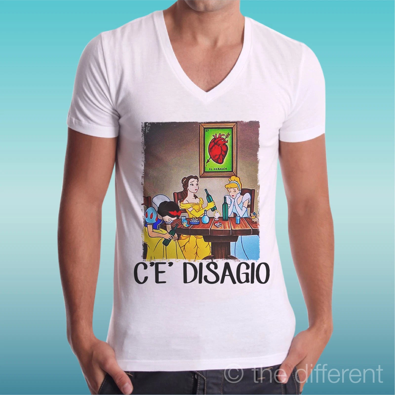 T-shirt Man V Neck There Is Disagio Princesses Unpack Gift Idea