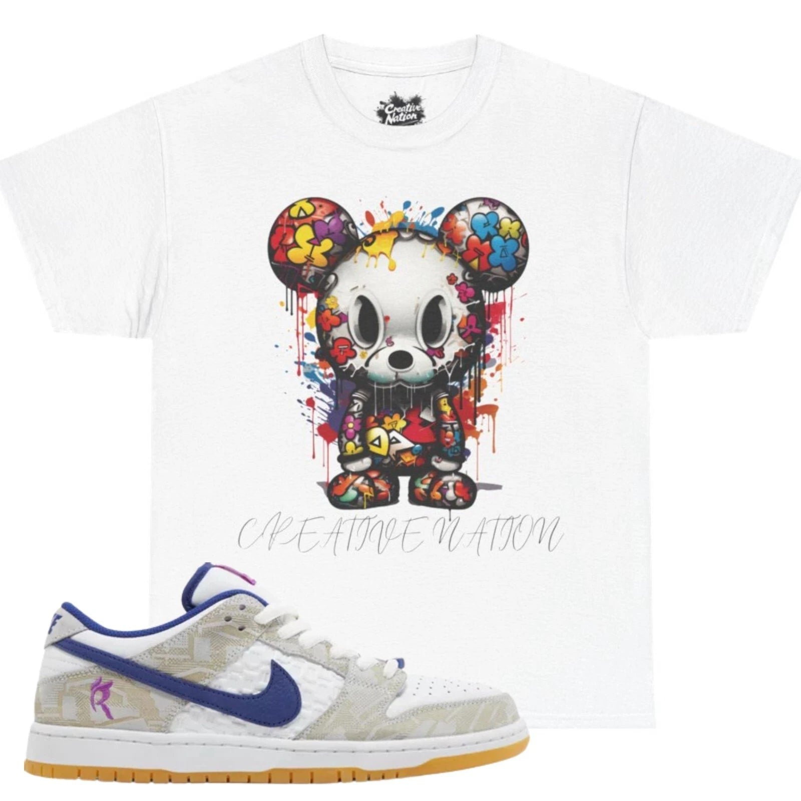 Shirt To Match Dunk Low Unisex Tee Gift For Her Psychedelic Shirt Sneaker Shirt
