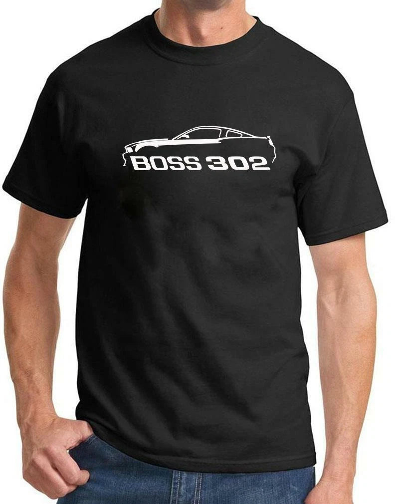 2012 2013 Ford Boss 302 Mustang Classic Outline Design Tshirt NEW