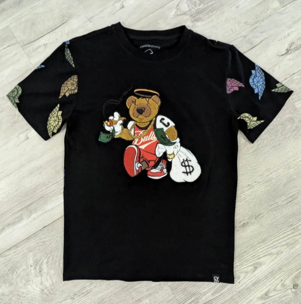 Civilized T Shirt Men's Size Medium Multi-color Embroidered Bear Street Wear