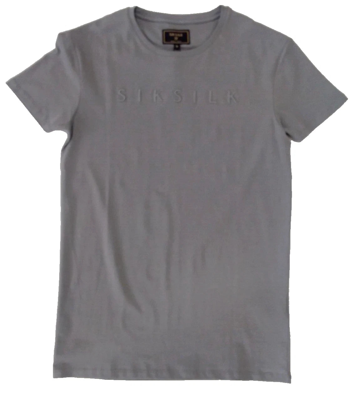 SikSilk Mens Light Grey Hybrid Pro Gym Tee Medium