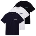 Napapijri Men's T-Shirt - Napapijri S-Vignoni Tee - Black, White, Navy - NP0A4LX