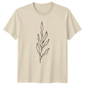 Minimalist Ocean Kelp Seaweed Drawing T-Shirt Botanical Nature Lover Gift