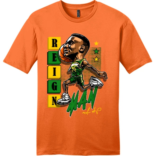 NEW STREETWEAR ON DEMAND TOON REIGN MAN Tee Shirt ORANGE SM-4XLARGE MADE IN USA