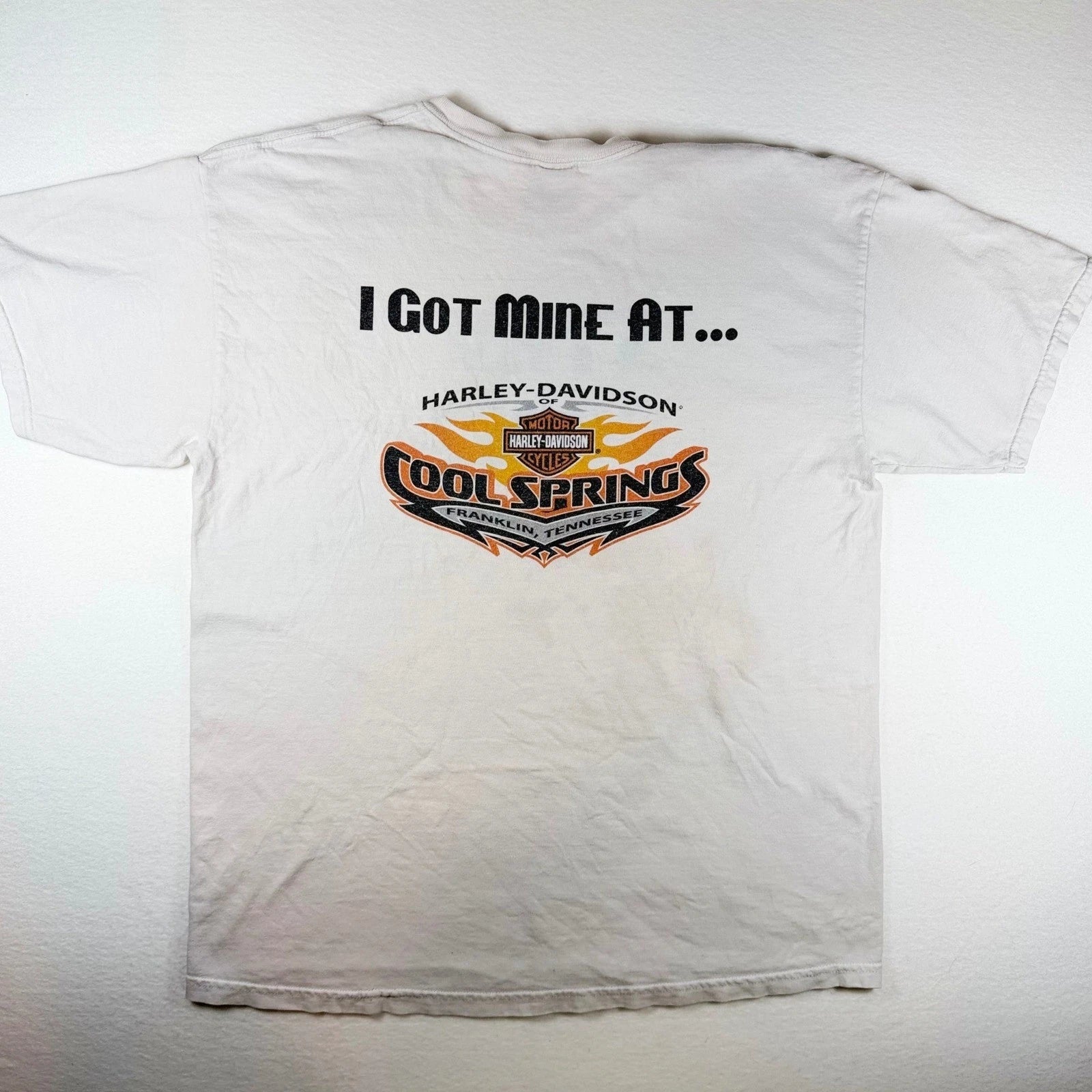 Harley-Davidson Cool Springs TN Stay Cool Graphic T-Shirt Mens L White Gildan