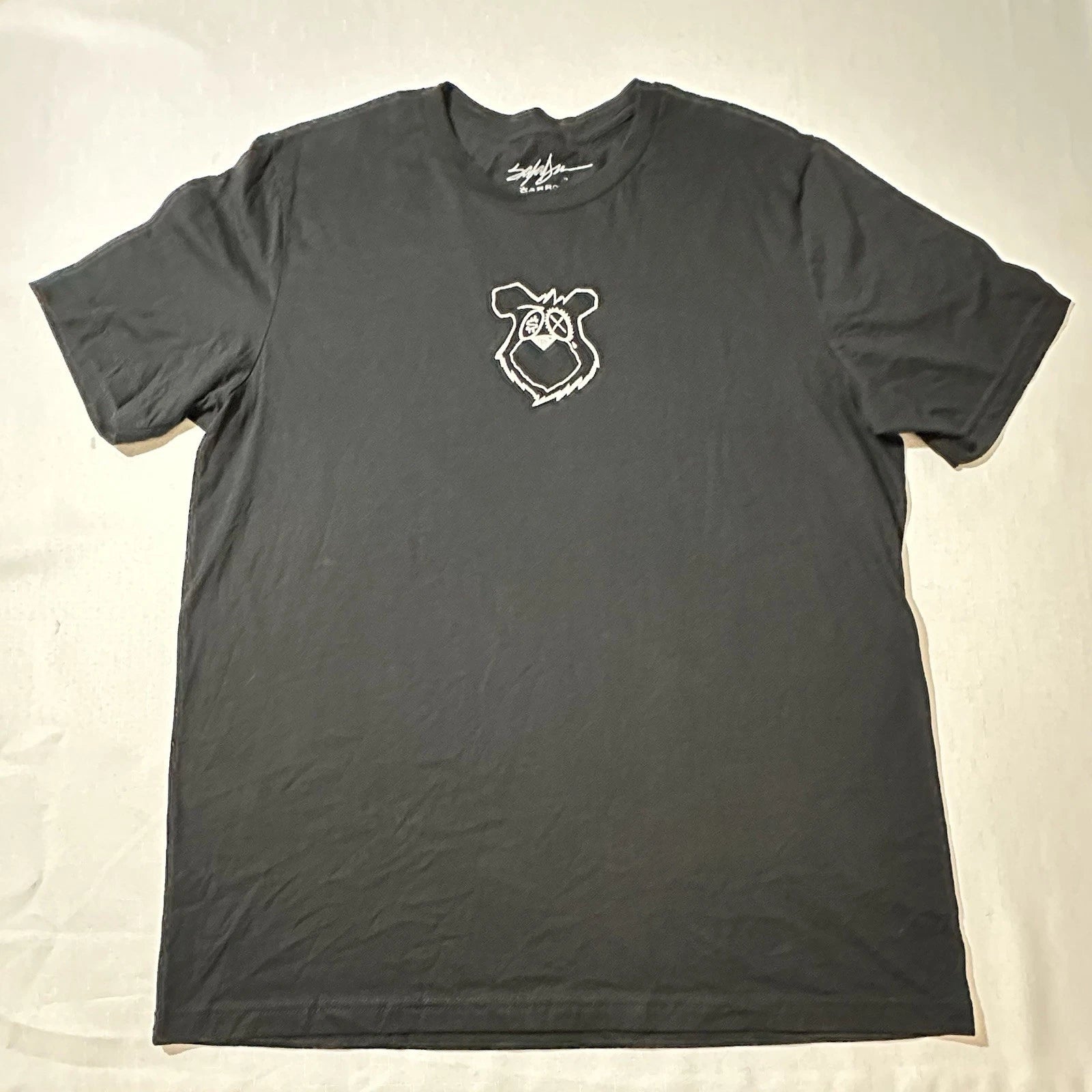 Saladeen Signature Bear Graphic T Shirt Mens XL Black Streetwear Tee