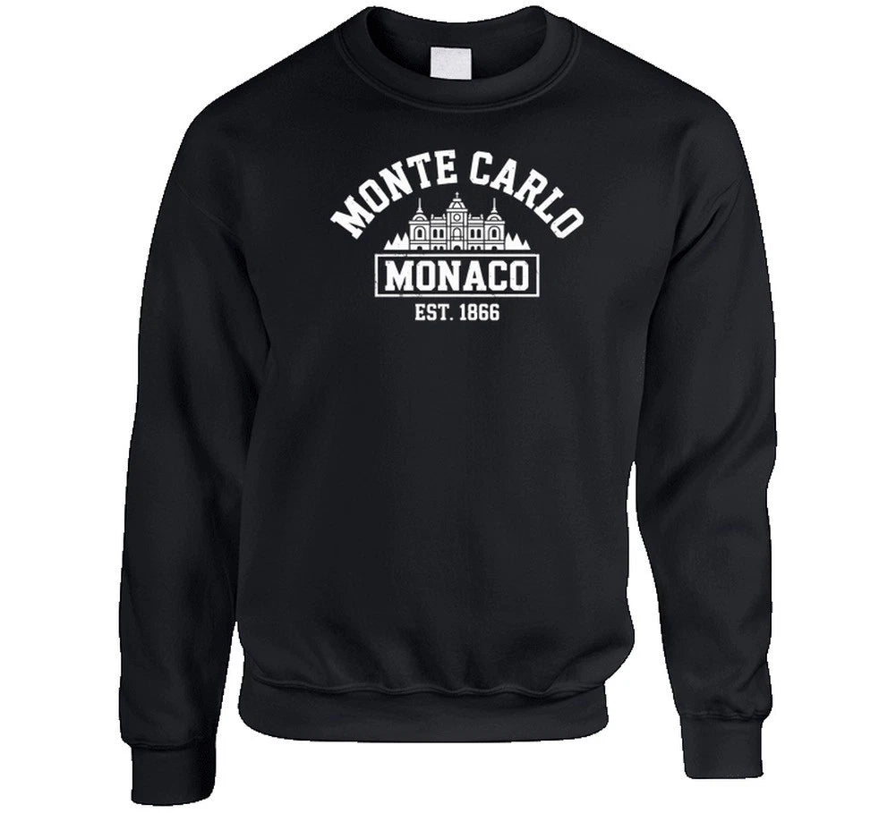 Monte Carlo Monaco Est 1866 Gift Tee Des Crewneck Sweatshirt