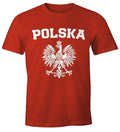 Men's T-Shirt Football World Cup Polska Poland Poland Flag White Eagle Moonworks®