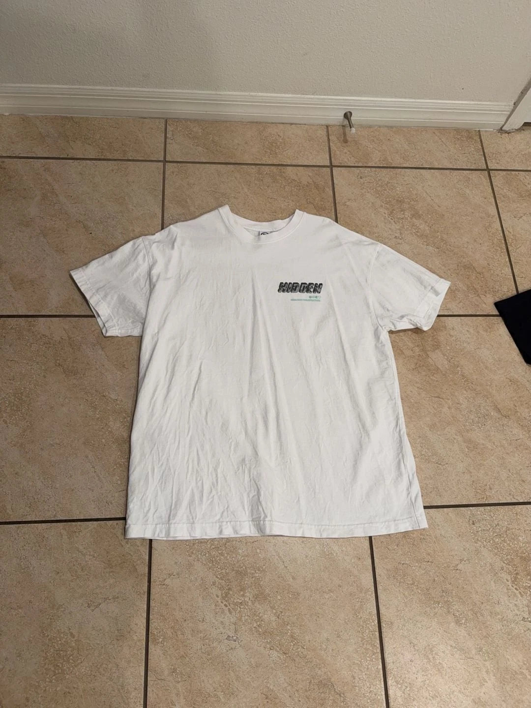 Hidden.NY Stone Logo Graphic T-Shirt White