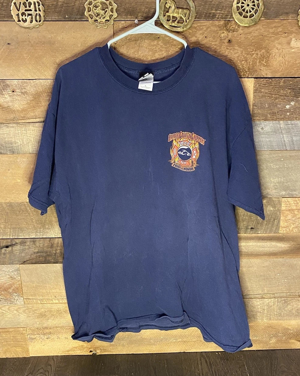 Vintage Orange County Choppers Short Sleeve T-Shirt Mens Size Xl New York NYFD
