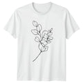 Minimalist Botanical Eucalyptus Leaves T-Shirt Eucalyptus Line Art Botany