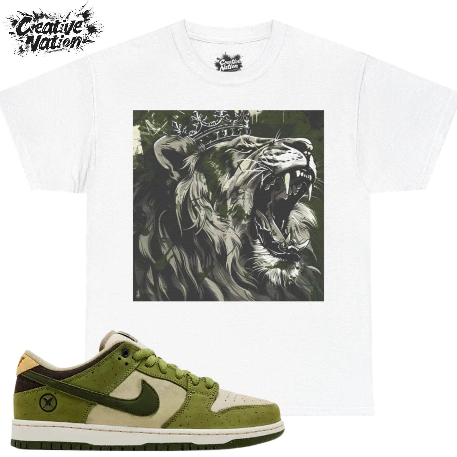 Shirt To Match SB Dunk Low Matcha Unisex Tee Lion Shirt