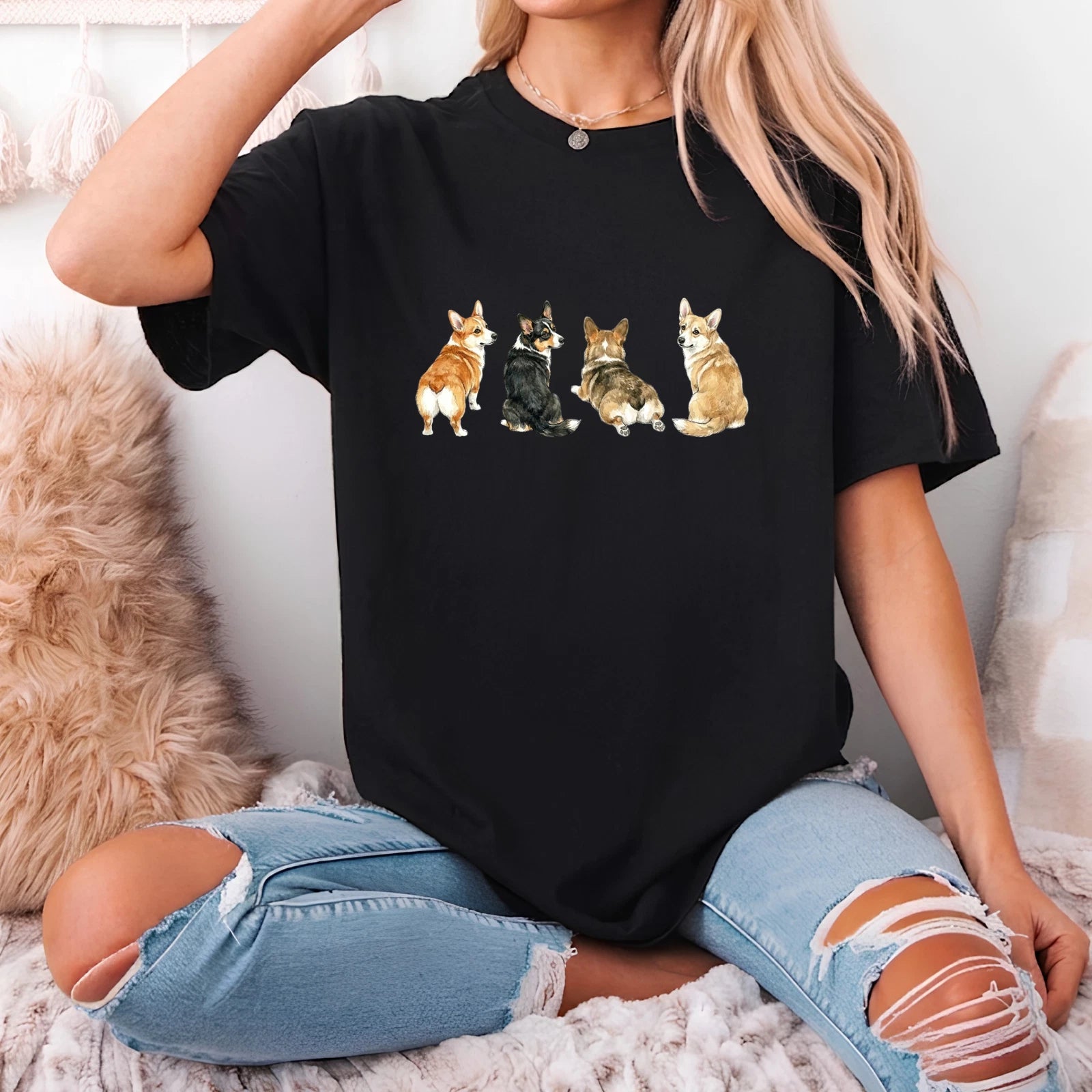 Cute Corgi Lover Dog Tshirt Mom Corgi Lover Gift Tee