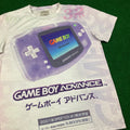 Vintage GameBoy Advance Shirt Mens M White Purple Cool Shirtz All Over Print 90s