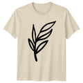 Minimalist Botanical Leaf Art T-Shirt Minimalist Botanical Nature Birthday