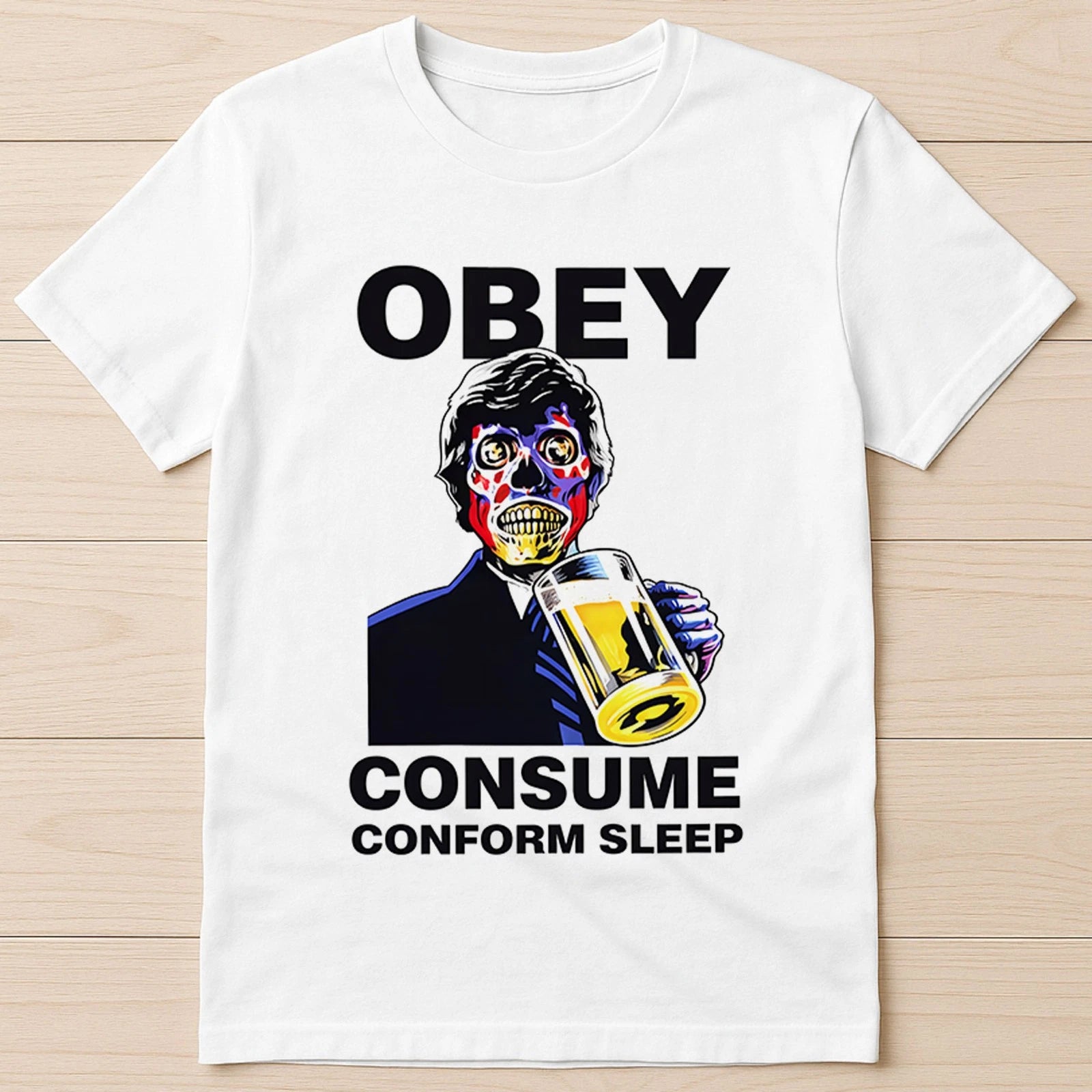 Obey 80's They Live Consume Conform Movie Horror Sci Funny Gift Tee T Shirt 8015