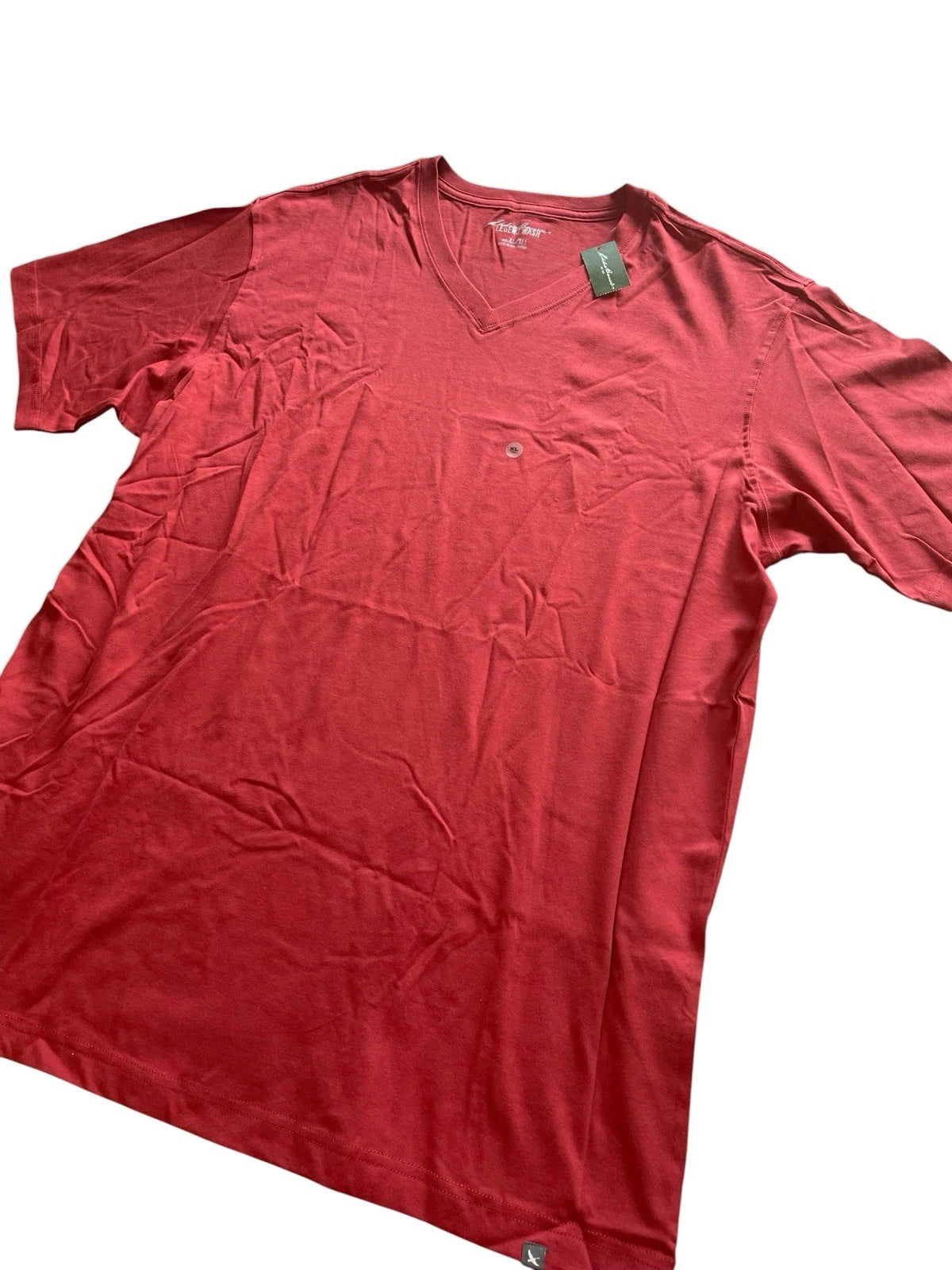 Eddie Bauer Legend Wash TShirt Men (XL/TLL) Tall Red Short Sleeve NEW w/Tags!!