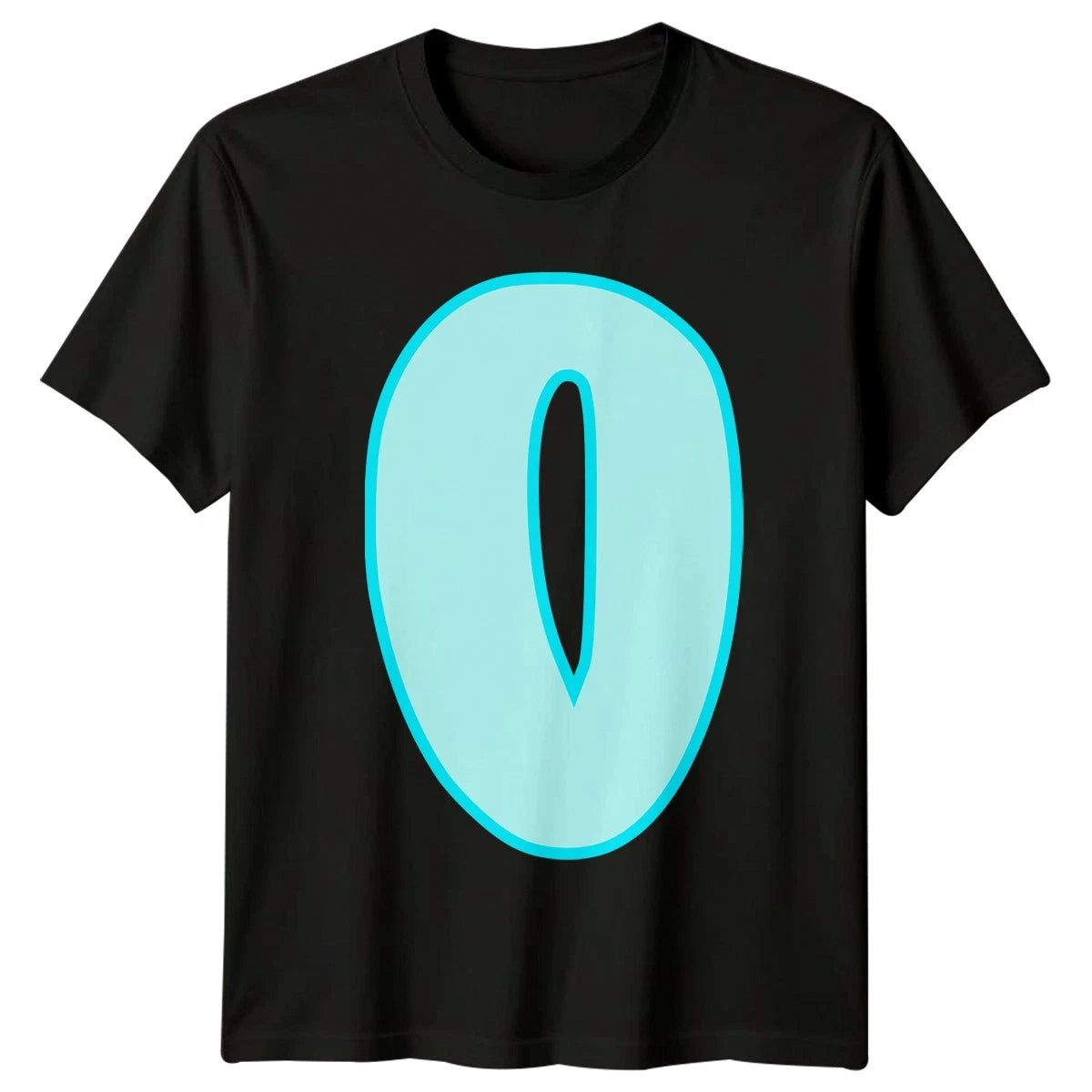 Zero Numeral Numbers Mens T-Shirt Womens Tee Graphic Unisex Minimalist