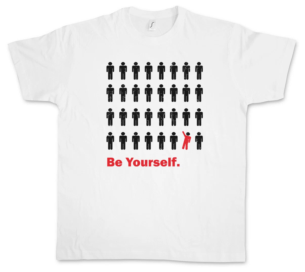 BE YOURSELF T-SHIRT - Progressive Indie Hipster Mod Fashion Modern Art