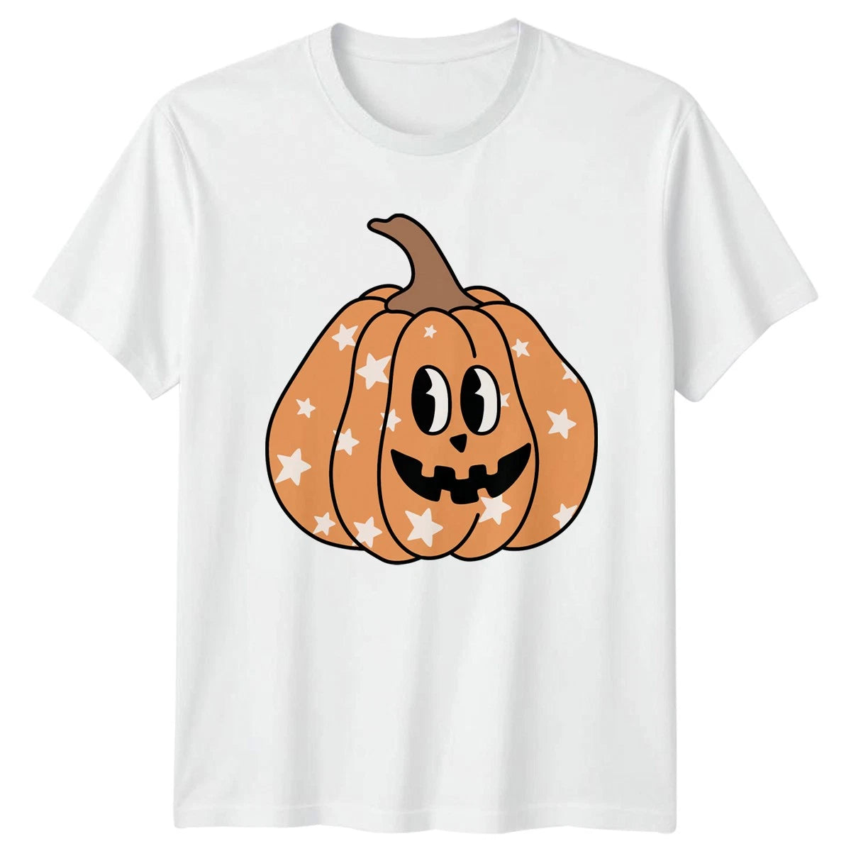 Cute Star Pumpkin T-Shirt Halloween Jack O Lantern Gift For Him And Her
