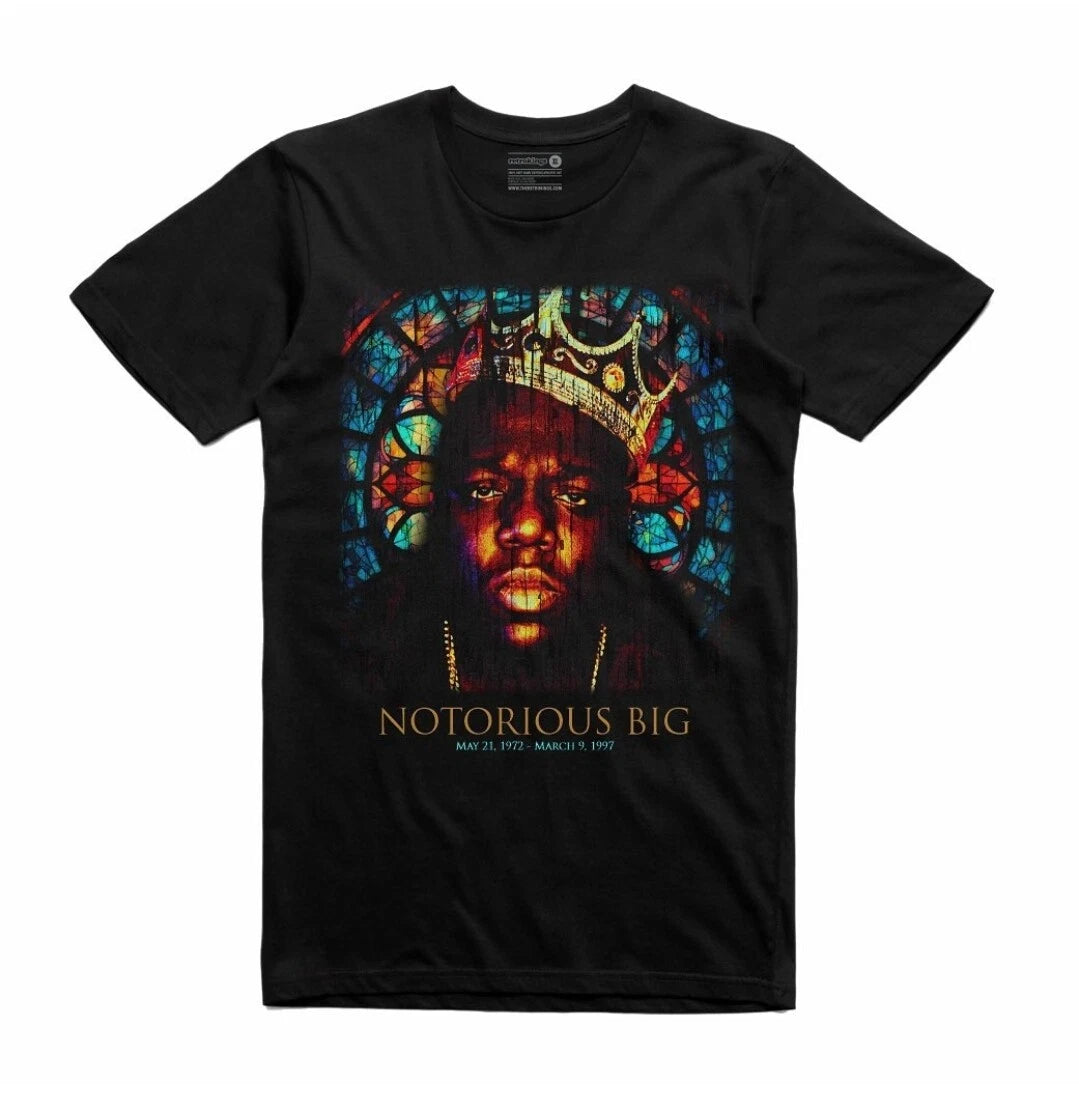 NEW Streetwear on Demand STAINED GLASS V2 RAP ICON BLACK Tee Shirt SMALL-3XL