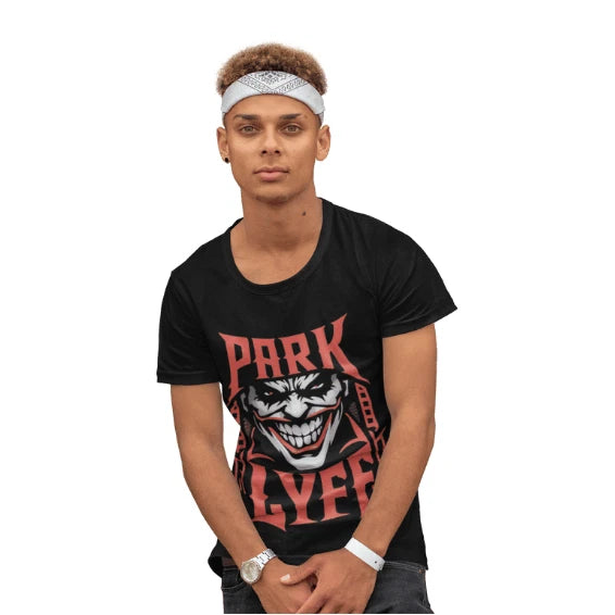 HaHa "ParkLyfe"/ T-Shirt [Men] Graphic Stylish Streetwear Soft Casual Fit