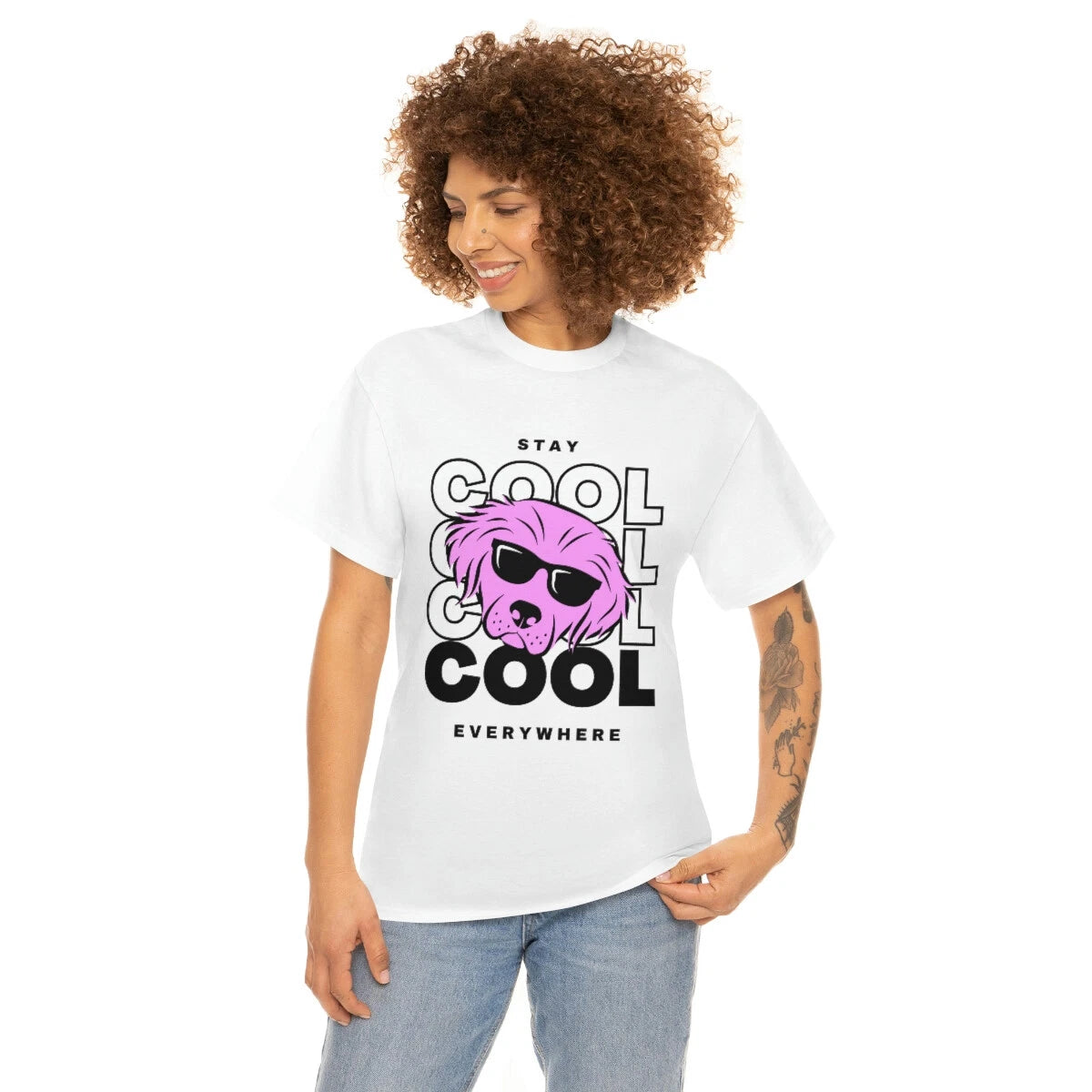 Unisex Cool Dog T-Shirt Cotton Tee