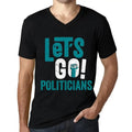 Men's Graphic T-Shirt V Neck Let's Go Politicians Eco-Friendly Limited Edition