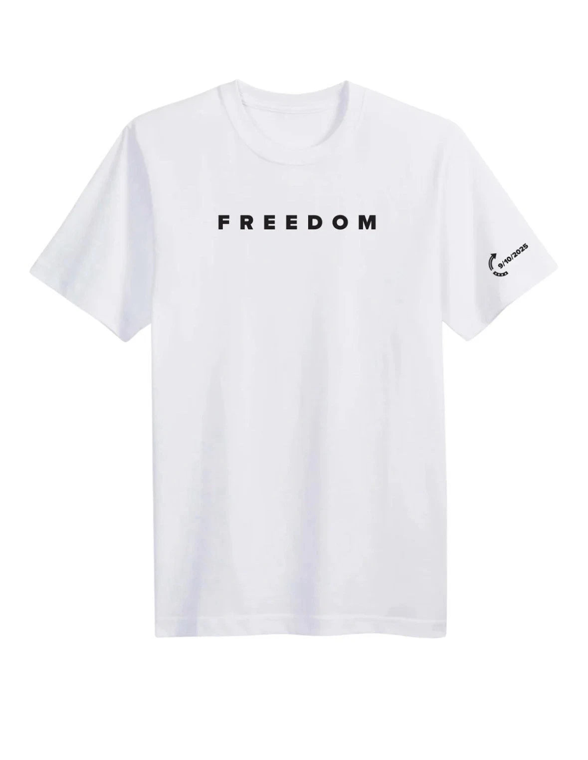 Charlie Kirk Adult Short Sleeve Freedom Graphic T-Shirt White Large 9/10/25 New