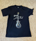 Gibson Les Paul Guitar Uniqlo men’s T shirt XXS Graphic Black Tee Cool