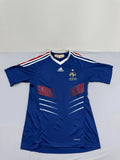 Adidas Women's Striped Climalite V-Neck Jersey Tee Small Blue