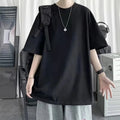 Half Sleeved Men New Round Neck Trendy Korean Loose Wear Resistant T