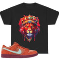 Shirt To Match Dunk Low SB Mystic Red Unisex Tee Sneaker Shirt Gift Lion Shirt