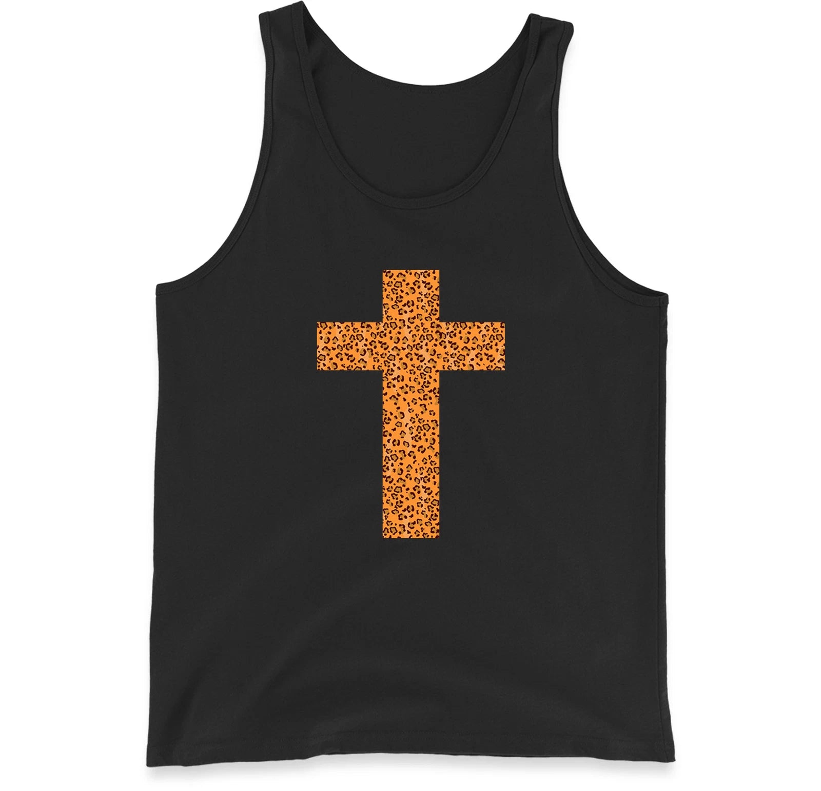 Leopard Print Cross Vest Shirt,Christian Faith Vest,Jesus Christmas Vest Top