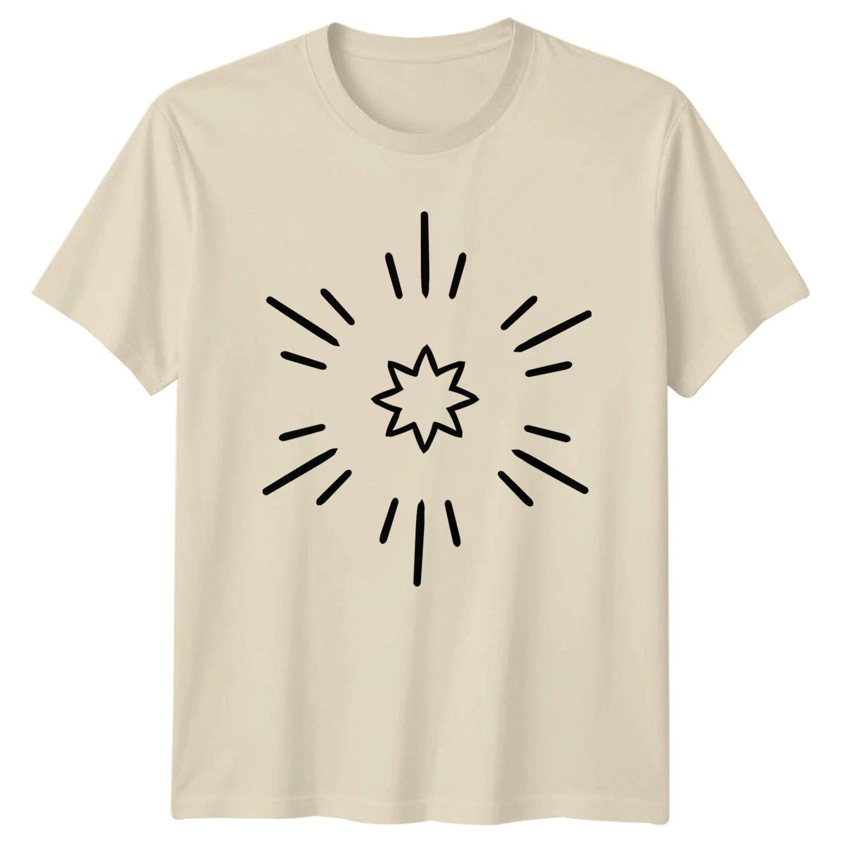 Hand Drawn Minimalist Starburst Graphic T-Shirt Hand Drawn Shapes Abstract
