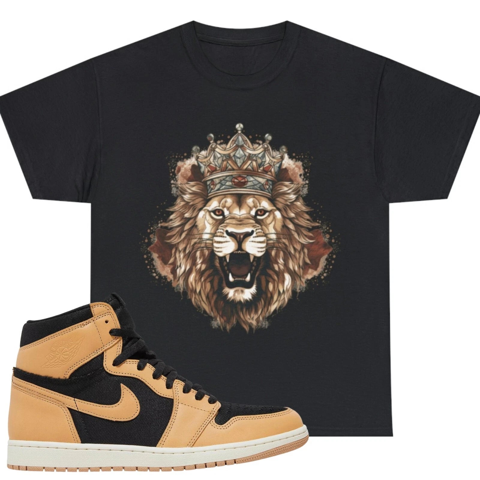 Shirt To Match 1 High OG Heirloom Unisex Tee Sneaker Shirt Lion Shirt
