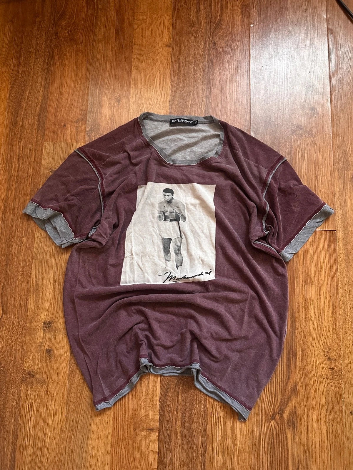 Dolce & Gabbana Muhammad Ali Graphic T-Shirt Size 46 Made in Italy Streetwear