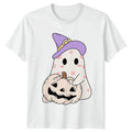 Cute Ghost Pumpkin T-Shirt Kawaii Halloween Gift For Him And Her