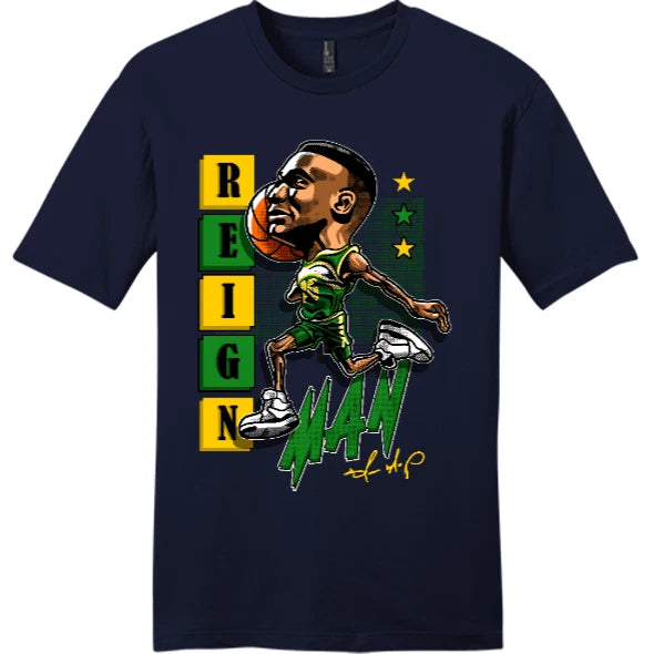 NEW STREETWEAR ON DEMAND TOON REIGN MAN Tee Shirt NEW NAVY SM-4XLRGE MADE IN USA