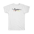 Gift T-Shirt : Myanmar Flag Colors Travel Expat Country Minimalist