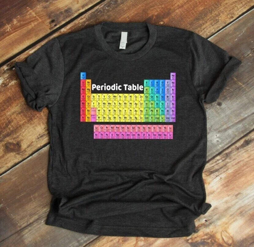 Colorful Periodic Table Science tee Cool Chemistry elements Trendy T-Shirt